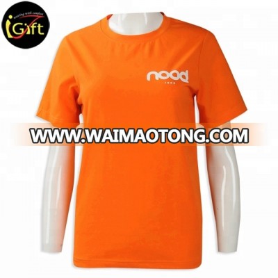 iGift Culture Shirt Work Student Clothes Printing LOGO Cotton Custom Orange T-shirt