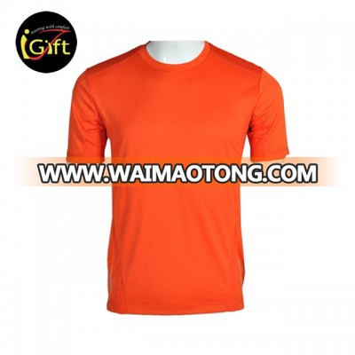 iGift Causal Orange Custom Men's T-Shirt With Printing Logo